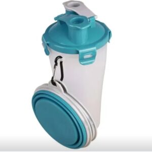 COMEDERO 2 EN 1, TAZA DE VIAJE AGUA/COMIDA – FAMINGO