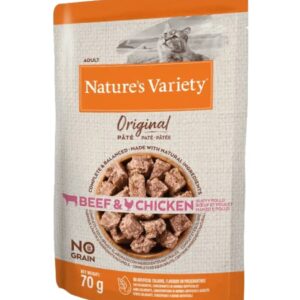 NATURE´S VARIETY – NO GRAIN – PATE  BEEF & CHICKEN, 70GR