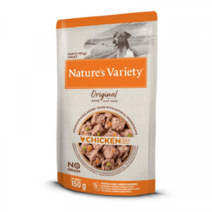 NATURE´S VARIETY – NO GRAIN – PATE CHICKEN, MINI ADULT. POUCH 150GR