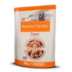 NATURE´S VARIETY – NO GRAIN – PATE CHICKEN, MEDIUM-MAXI ADULT. POUCH 300GR