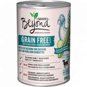 BEYOND – GRAIN FREE – TROCITOS DE PATE DE PAVO CON CALABACIN, LATA 400GR