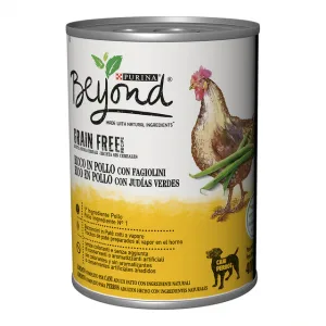 BEYOND – GRAIN FREE – TROCITOS DE PATE DE POLLO CON JUDIAS VERDES, LATA 400GR