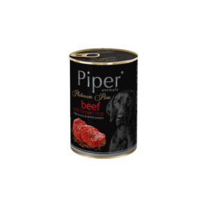 PIPER PLATINUM PURE BEEF & BROWN RICE, LATA 400GR