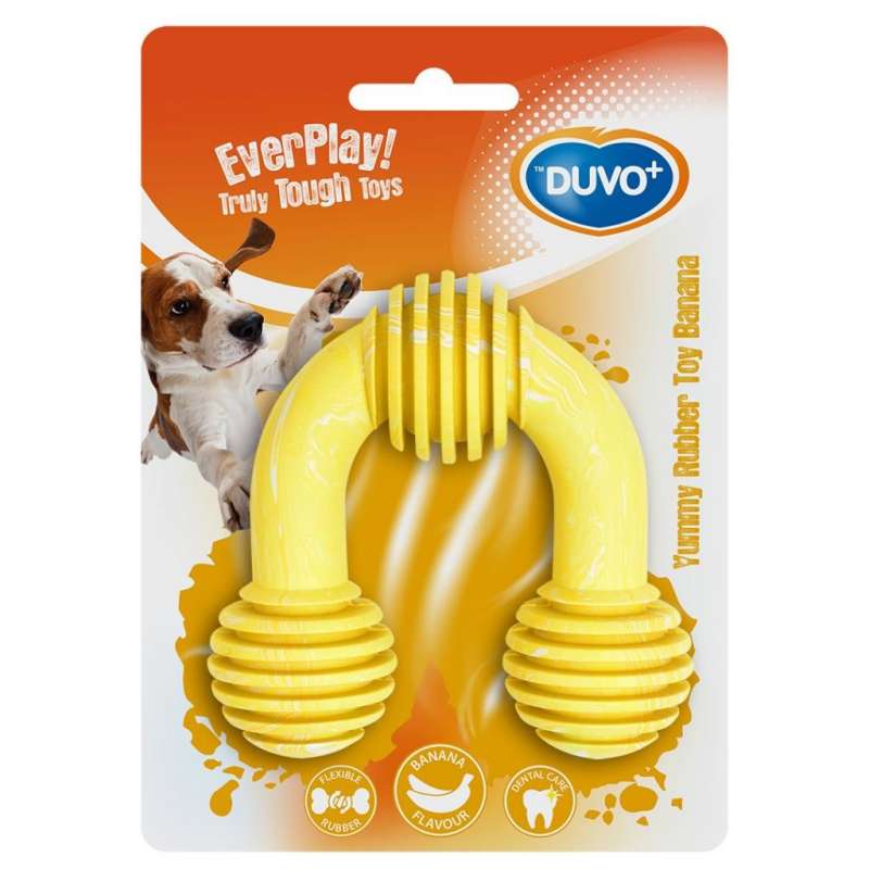 JUGUETE DE GOMA FLEXIBLE SABOR PLÁTANO (DURO) - DUVO+
