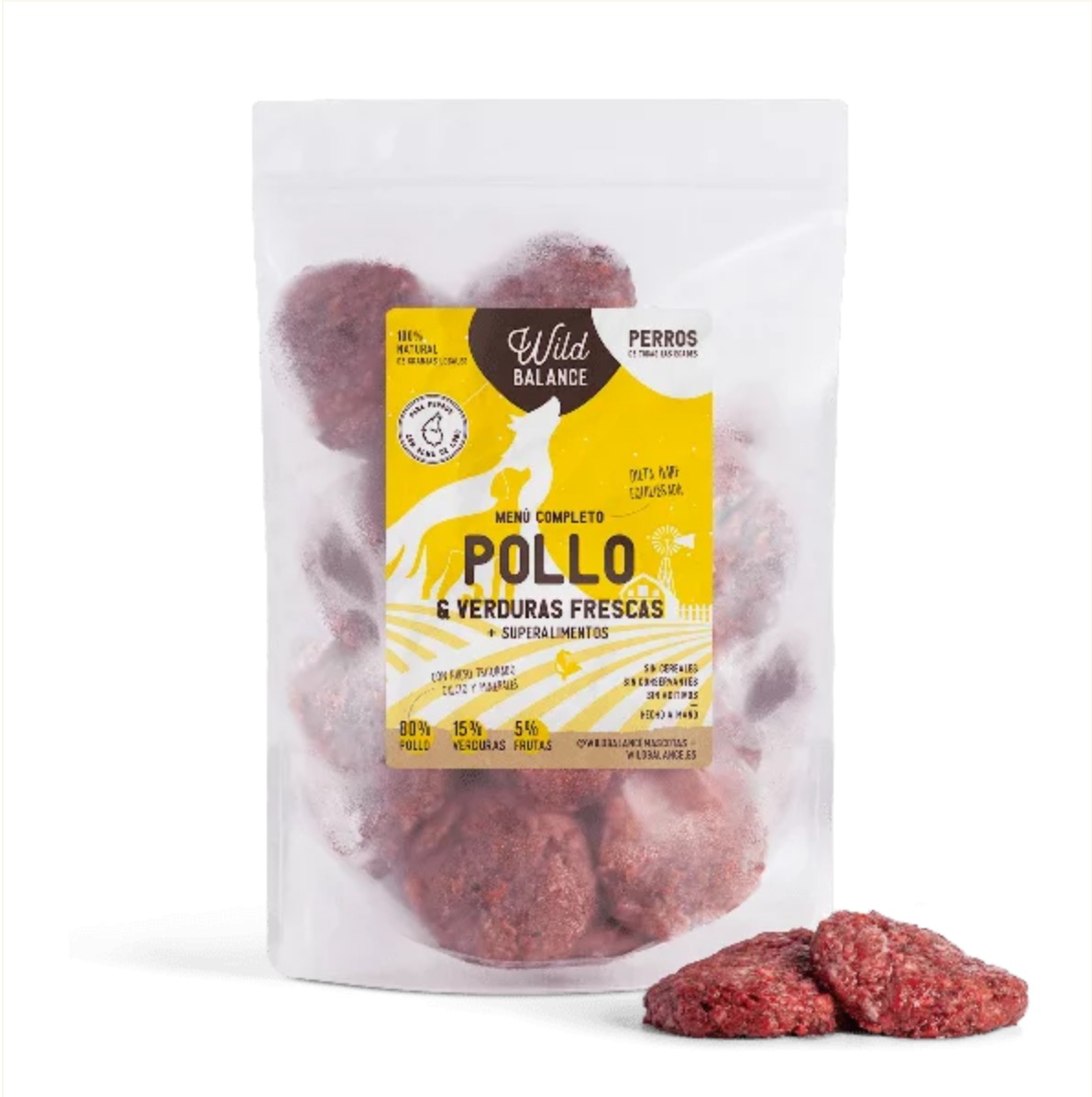 MENU COMPLETO BARF DE POLLO CON VERDURAS FRESCAS - WILD BALANCE