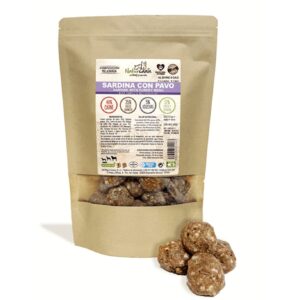 BARF – NATURCANIN ALBONDIGAS SARDINA Y PAVO 900gr